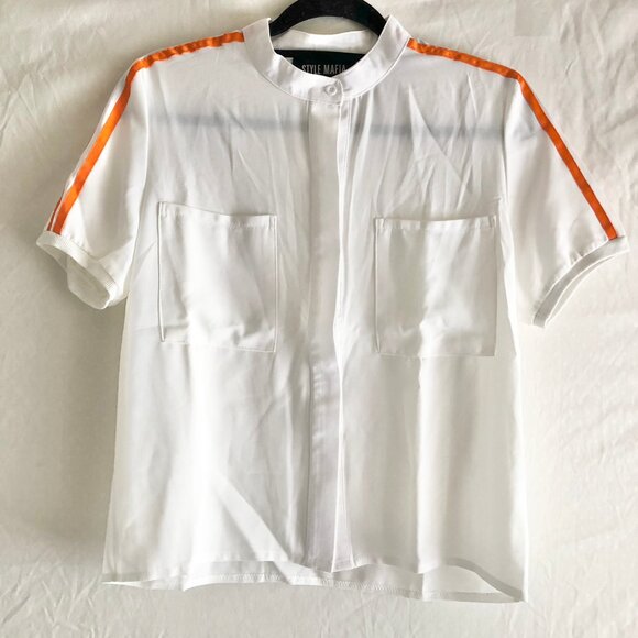 White Buttondown Shirt & Shorts Set - Picture 3 of 7